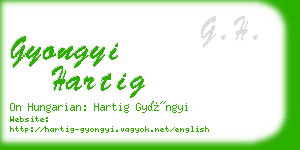 gyongyi hartig business card